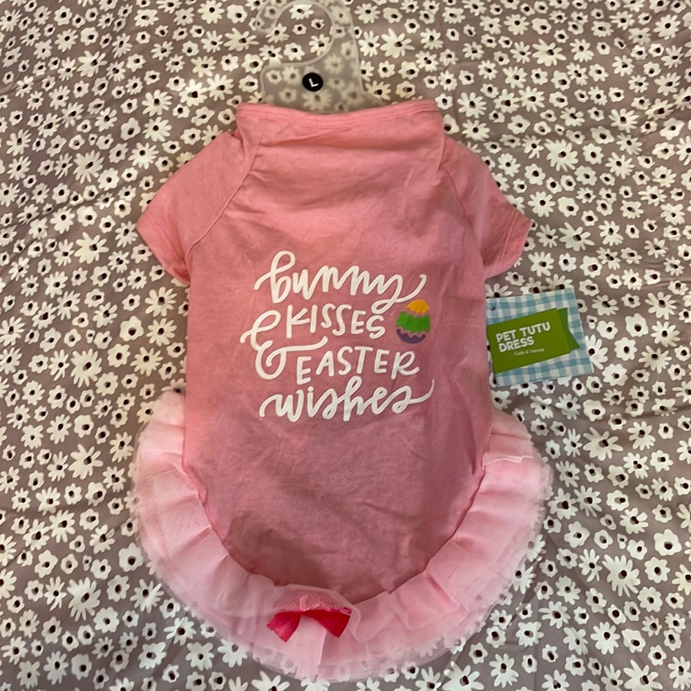 NWT Pet Tutu pink t-shirt dress